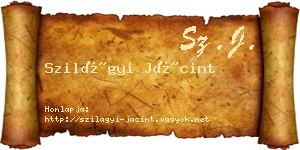 Szilágyi Jácint névjegykártya